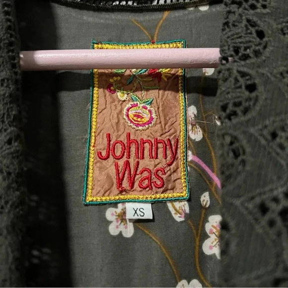 Johnny Was Floral Empire Crochet Collar Tunic Size XS - Picture 3 of 8